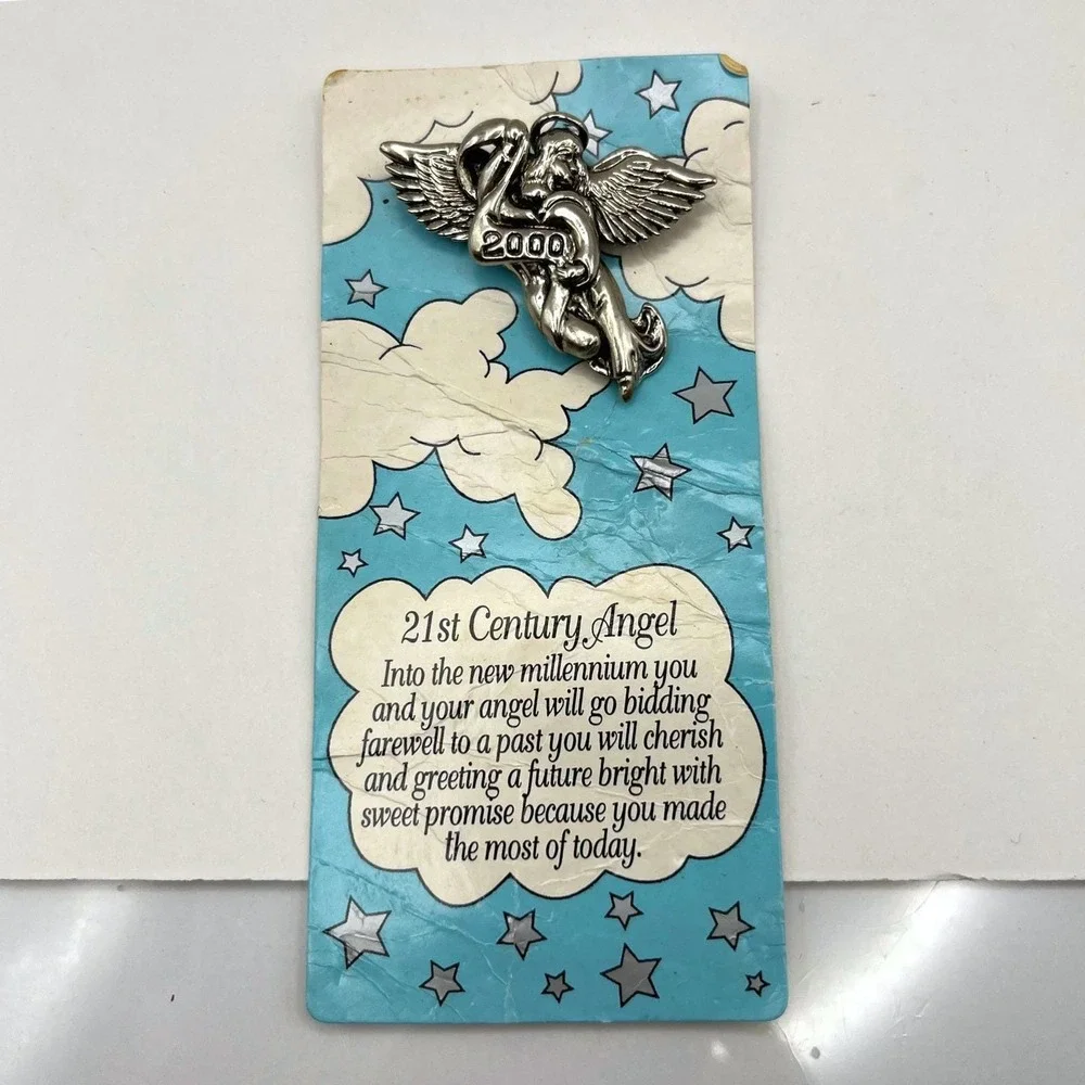 VTG‎ 2000 Millennium Angel Pin Gifts by House of Lloyd 21st Century Brooch New